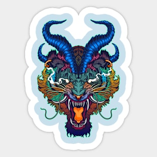 Horned Tiger Sticker